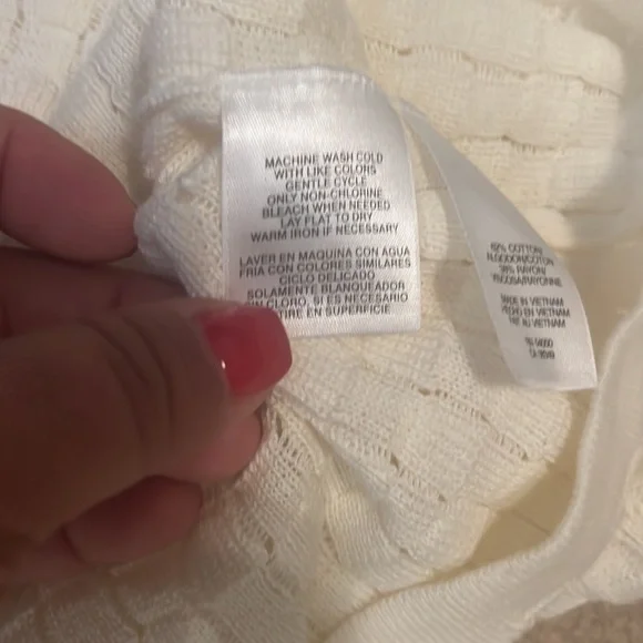 Jones Wear New York Cream Ivory Long Sleeved Turtleneck Cable Knit Sweater - Picture 9 of 10